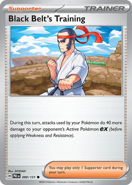 Black Belt's Training, Pokémon card PRE 099 — Prismatic Evolutions set