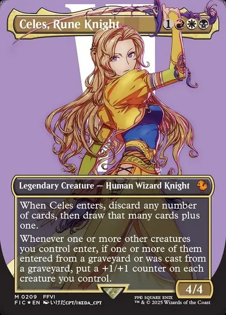 Celes, Rune Knight, Magic card FIC 209 — Final Fantasy Commander set