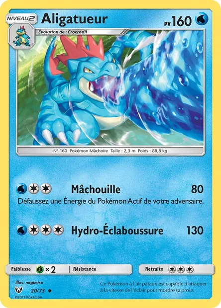 Aligatueur, carte Pokémon SLG 20 — extension Légendes Brillantes