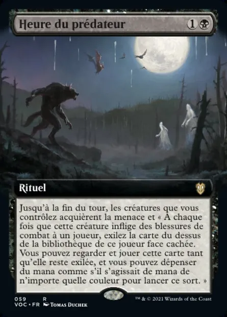 Heure du prédateur, carte Magic VOC 59 — extension Crimson Vow Commander