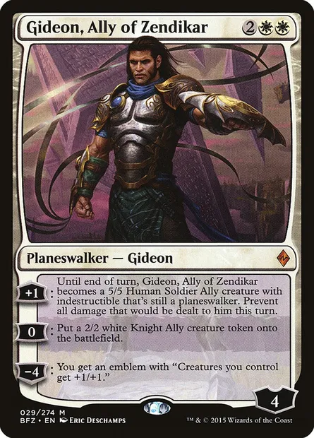 Gideon, Ally of Zendikar, Magic card BFZ 29 — Battle for Zendikar set