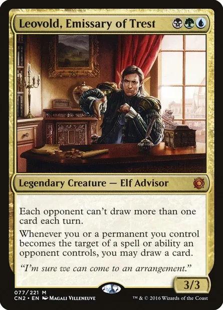 Leovold, Emissary of Trest, Magic card CN2 77 — Conspiracy: Take the Crown set