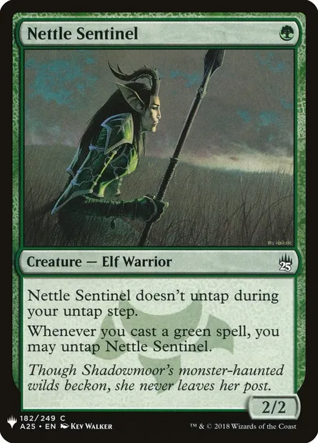 Nettle Sentinel, Magic card PLST A25-182 — The List set