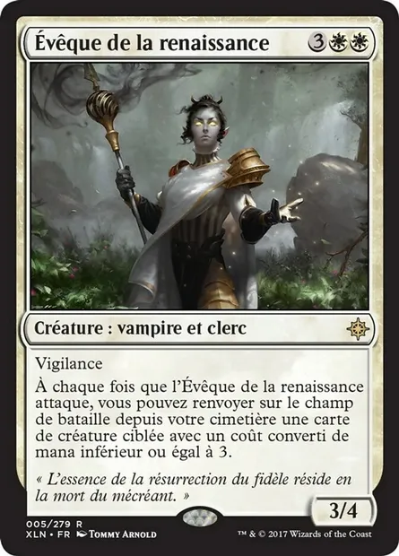 Évêque de la renaissance, carte Magic XLN 5 — extension Ixalan