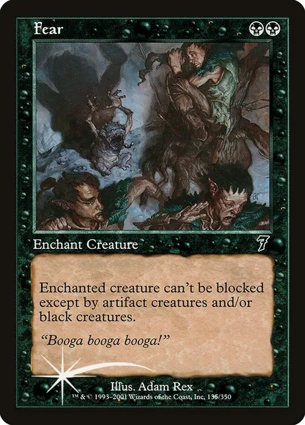 Peur, carte Magic 7ED 135★ — extension Septième Edition