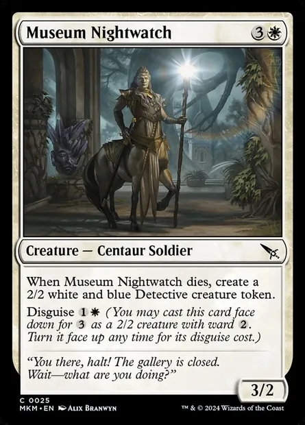 Museum Nightwatch, Magic card MKM 25 — Murders at Karlov Manor set