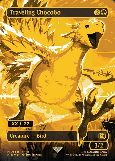 Chocobo voyageur, carte Magic FIN 551f — extension Final Fantasy