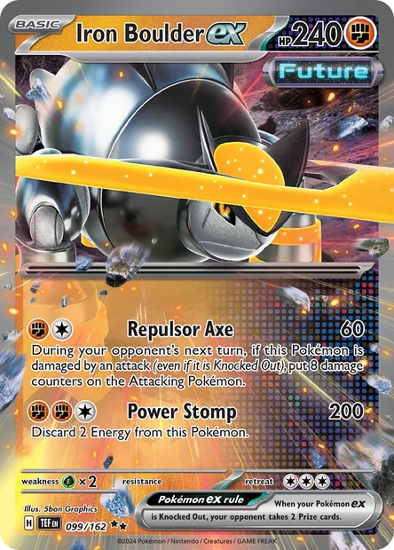 Iron Boulder ex, Pokémon card TEF 099 — Temporal Forces set
