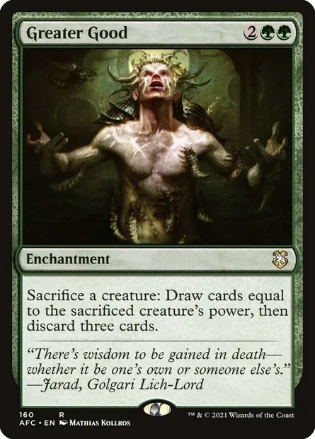 Greater Good, Magic card AFC 160 — Forgotten Realms Commander set