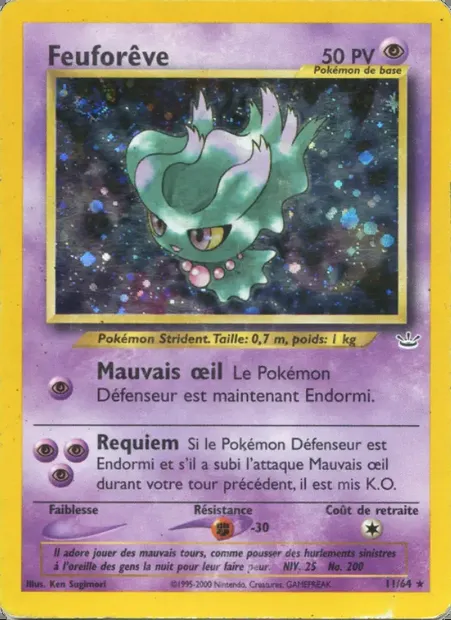 Feuforêve, carte Pokémon NR 11 — extension Neo Revelation