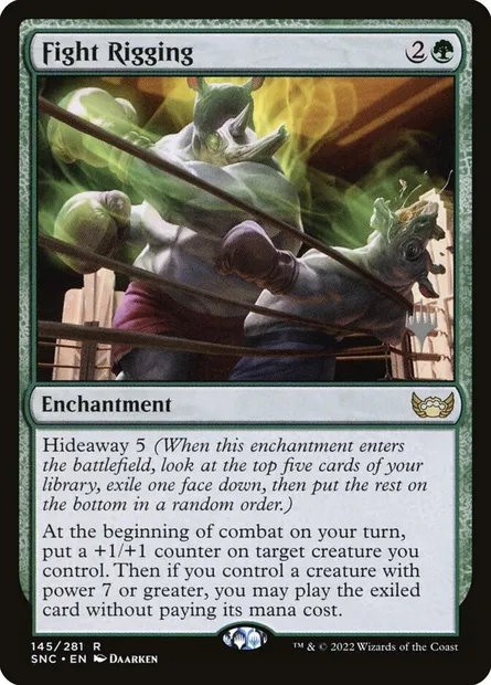 Combat truqué, carte Magic PSNC 145p — extension Streets of New Capenna Promos