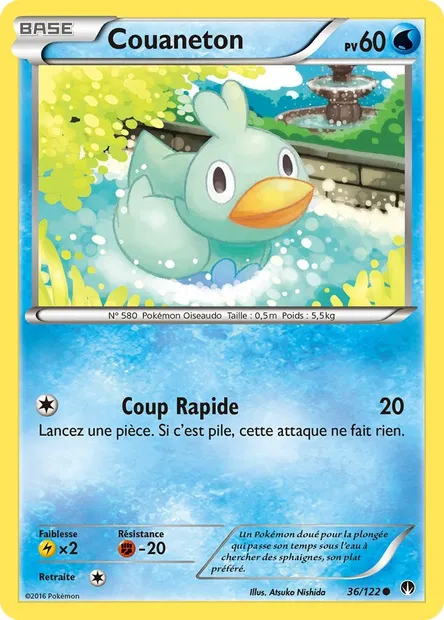 Couaneton, carte Pokémon BKP 36 — extension Rupture Turbo