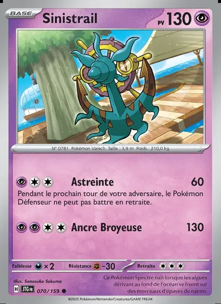 Sinistrail, carte Pokémon JTG 070 — extension Aventures Ensemble