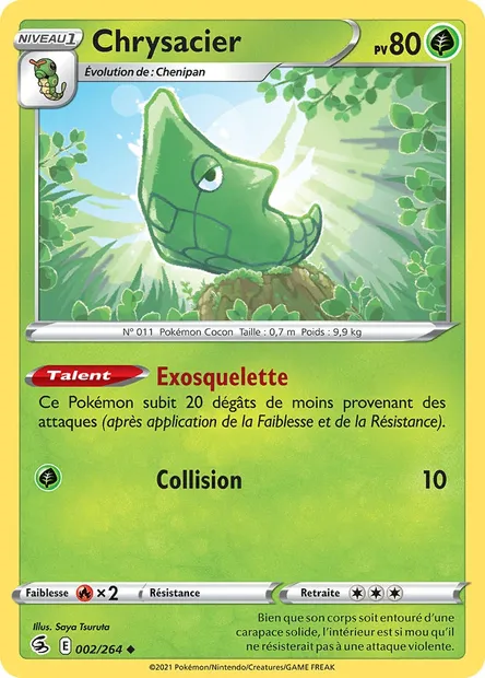 Chrysacier, carte Pokémon FST 2 — extension Poing de Fusion