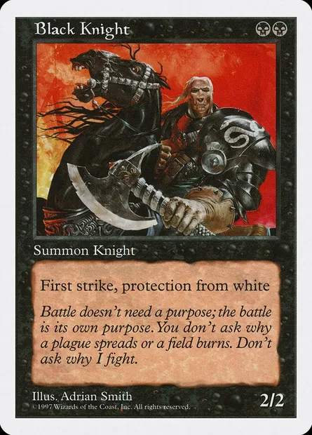 Black Knight, Magic card 5ED 143 — Fifth Edition set