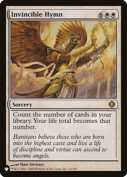 Hymne invincible, carte Magic PLST ALA-14 — extension The List