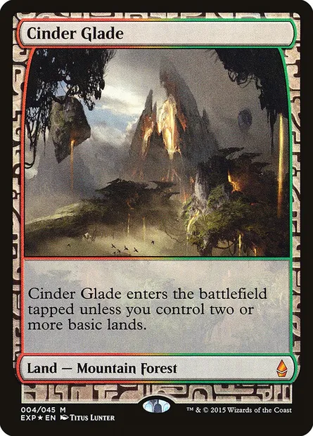 Cinder Glade, Magic card EXP 4 — Zendikar Expeditions set