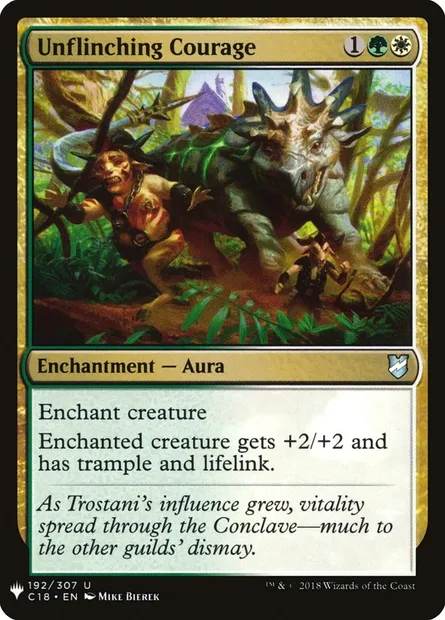 Unflinching Courage, Magic card PLST C18-192 — The List set