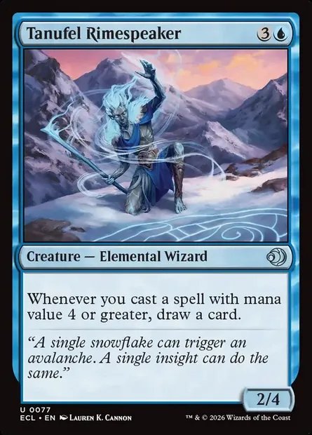 Tanufel Rimespeaker, Magic card ECL 77 — Lorwyn Eclipsed set