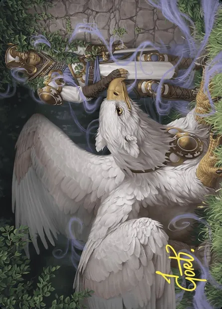 Dutiful Griffin // Dutiful Griffin, Magic card AWOE 3 — Wilds of Eldraine Art Series set