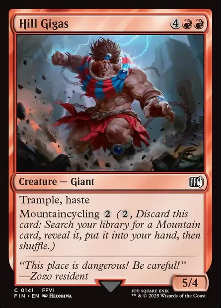 Hill Gigas, Magic card FIN 141 — Final Fantasy set