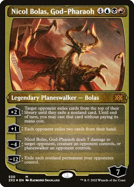 Nicol Bolas, God-Pharaoh, Magic card 2X2 530 — Double Masters 2022 set