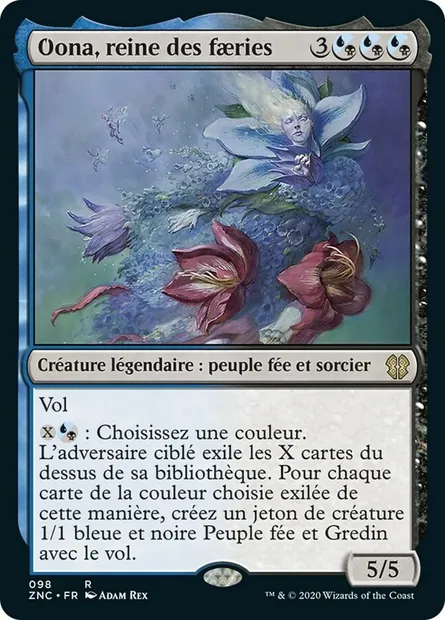 Oona, reine des faeries, carte Magic ZNC 98 — extension Zendikar Rising Commander