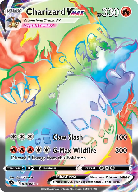 Charizard VMAX, Pokémon card CPA 74 — Champion's Path set