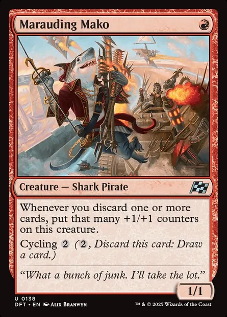 Marauding Mako, Magic card DFT 138 — Aetherdrift set