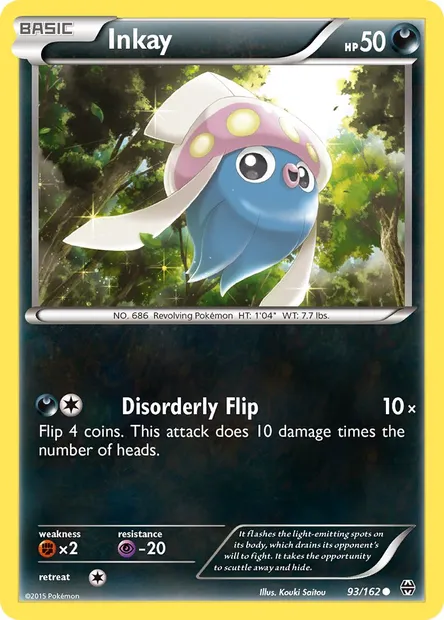 Inkay, Pokémon card BKT 93 — BREAKthrough set