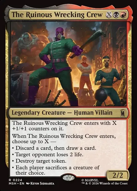 The Ruinous Wrecking Crew, Magic card MSH 224 — Marvel Super Heroes set