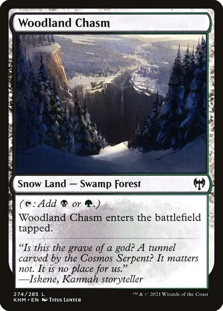Woodland Chasm, Magic card KHM 274 — Kaldheim set