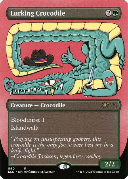 Lurking Crocodile, Magic card SLD 590 — Secret Lair Drop set