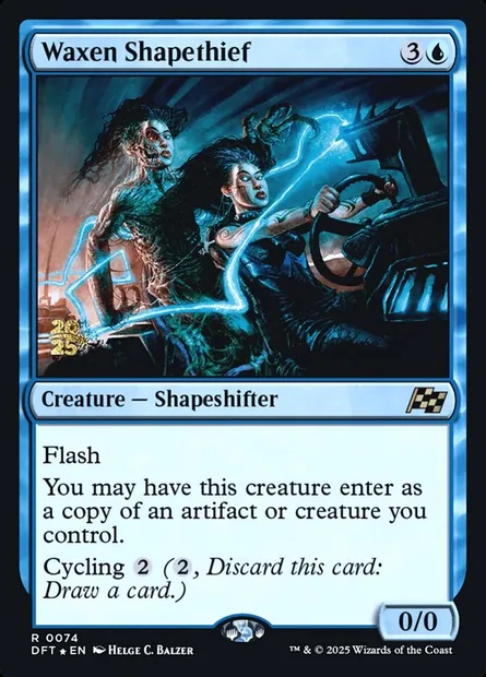 Waxen Shapethief, Magic card PDFT 74s — Aetherdrift Promos set