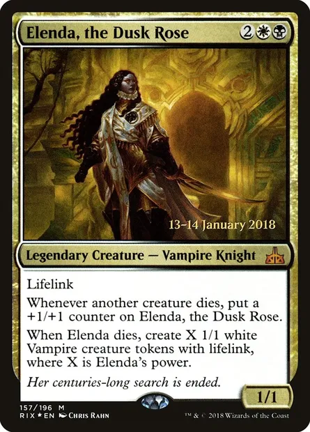 Elenda, the Dusk Rose, Magic card PRIX 157s — Rivals of Ixalan Promos set
