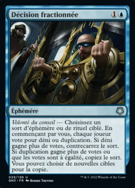Décision fractionnée, carte Magic GN3 39 — extension Game Night: Free-for-All