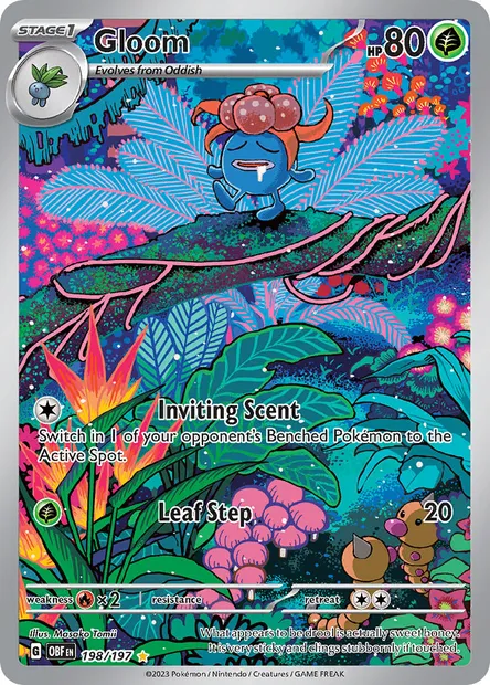 Gloom, Pokémon card OBF 198 — Obsidian Flames set