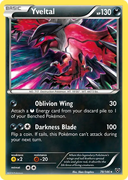 Yveltal, Pokémon card XY 78 — XY set