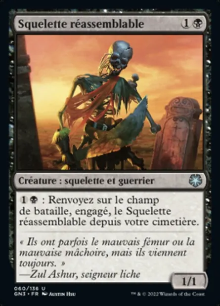 Squelette réassemblable, carte Magic GN3 60 — extension Game Night: Free-for-All