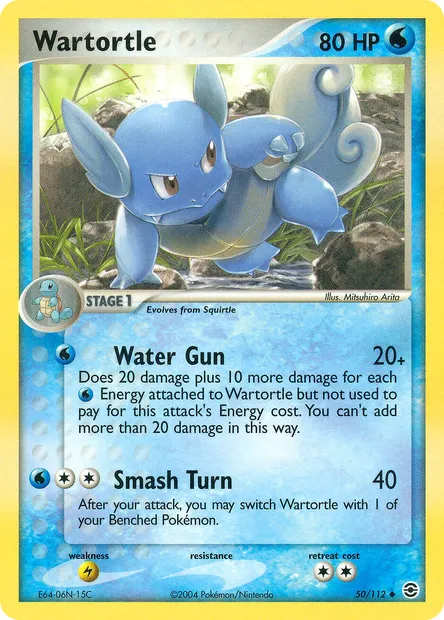 Wartortle, Pokémon card RG 50 — FireRed & LeafGreen set