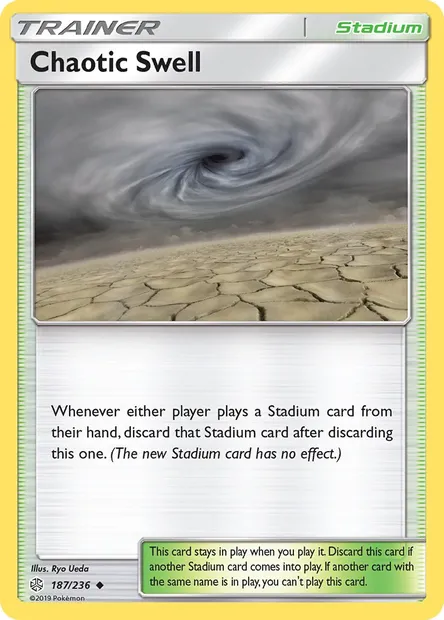 Chaotic Swell, Pokémon card CEC 187 — Cosmic Eclipse set