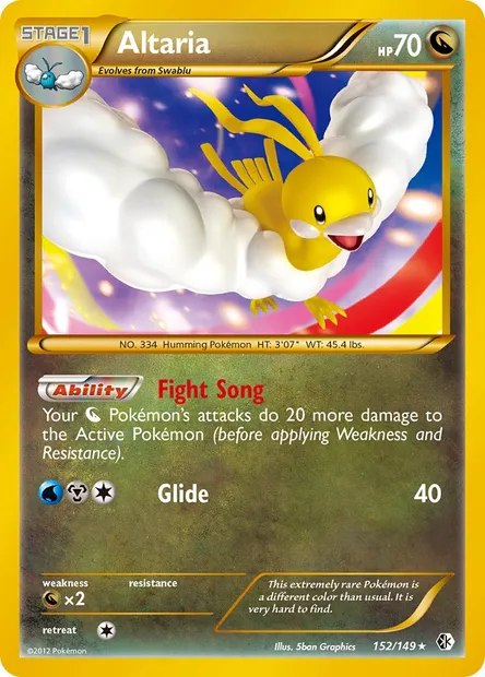 Altaria, Pokémon card BCR 152 — Boundaries Crossed set
