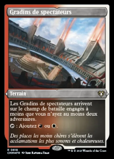 Gradins de spectateurs, carte Magic CMM 618 — extension Commander Masters
