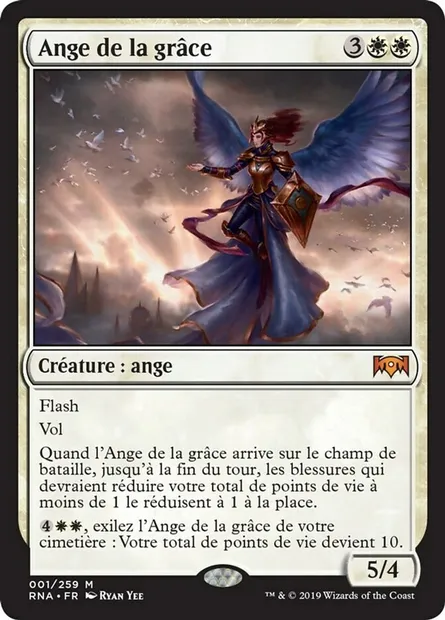 Ange de la grâce, carte Magic RNA 1 — extension L'allégeance de Ravnica