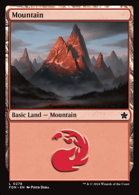 Mountain, Magic card FDN 278 — Foundations set