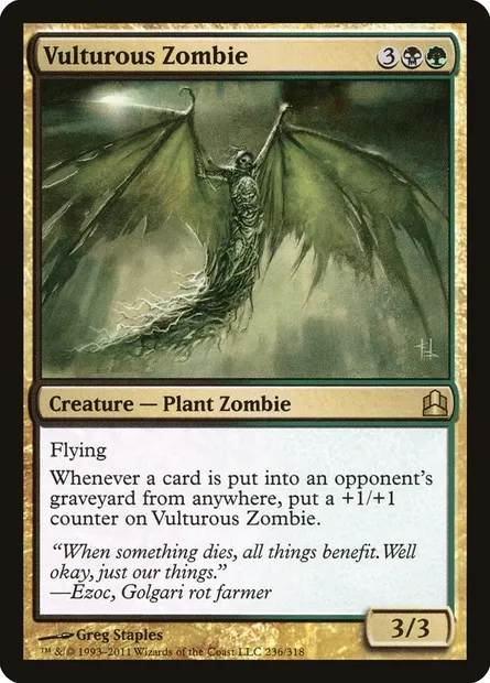 Vulturous Zombie, Magic card CMD 236 — Commander 2011 set