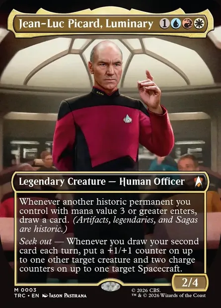 Jean-Luc Picard, Luminary, Magic card TRC 3 — Star Trek Commander set