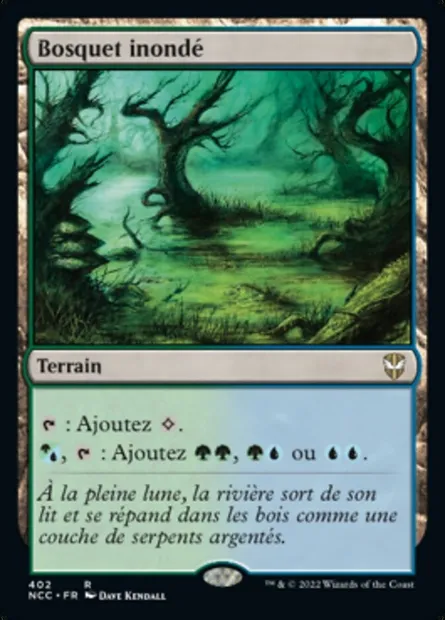 Bosquet inondé, carte Magic NCC 402 — extension New Capenna Commander