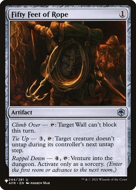 Fifty Feet of Rope, Magic card PLST AFR-244 — The List set