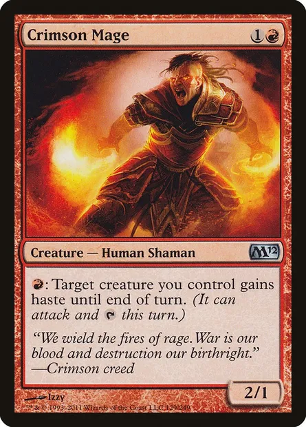 Crimson Mage, Magic card M12 129 — Magic 2012 set